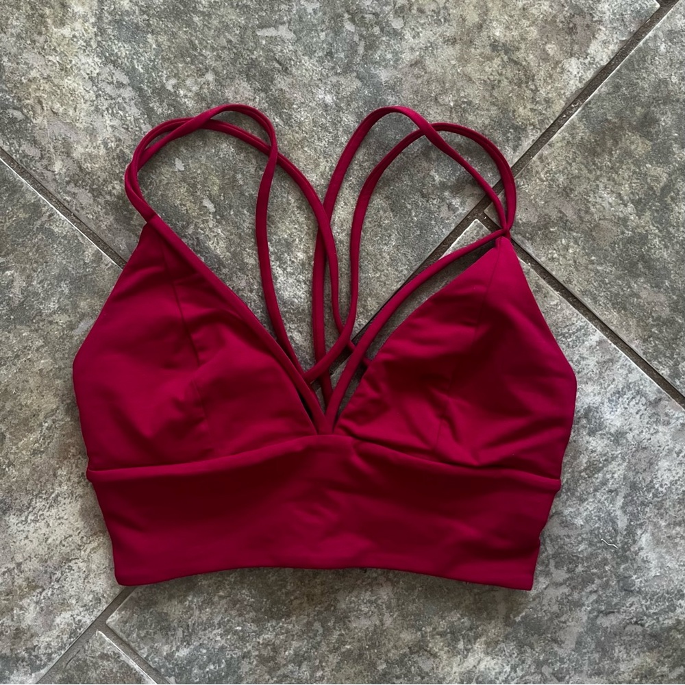 Lululemon Ruby Red Pushing Limits Bra - image 5